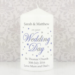 Personalised Wedding Day Candle