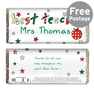 Personalised Teacher Milk Chocolate Bar