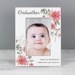 Personalised Floral Sentimental 6x4 Wooden Photo Frame
