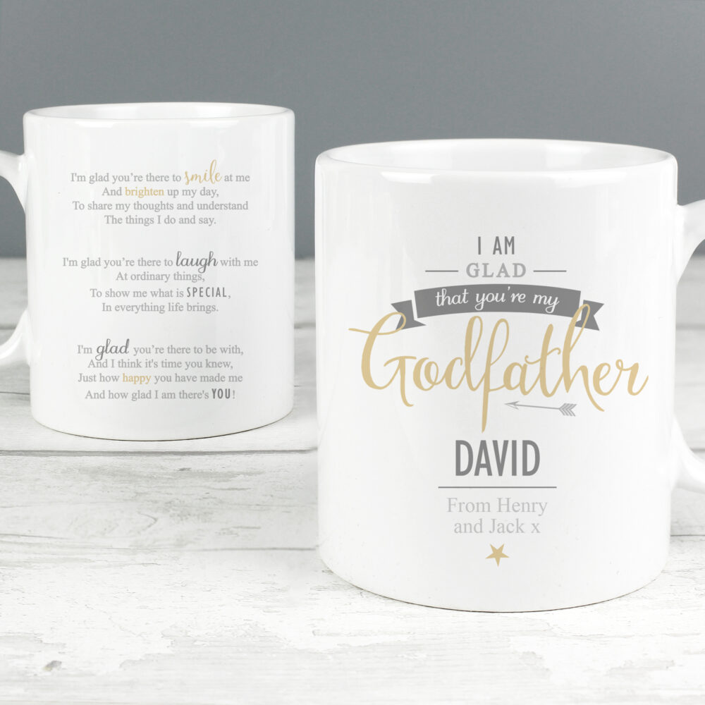 Personalised I Am Glad... Godfather Mug