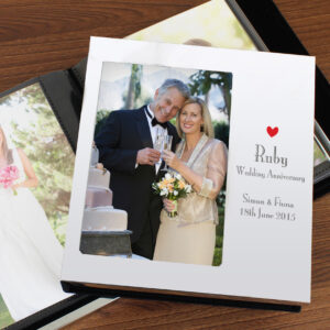 Personalised Decorative Ruby Anniversary 4x6 Photo Frame Album