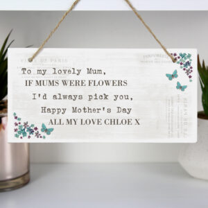 Personalised Forget me not Wooden Sign
